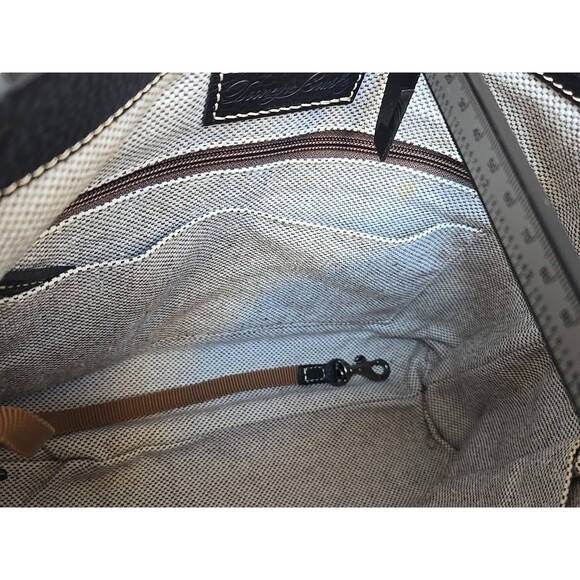 Dooney And Bourke Pebble Leather Crossbody Shoulder Bag Black Magnetic Snap Hobo - Picture 7 of 16